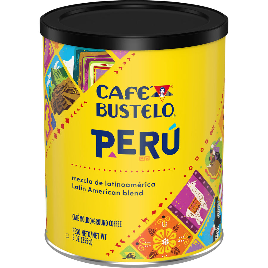 Cafe Bustelo Peru Dark Roast Ground Coffee Can, 9 oz