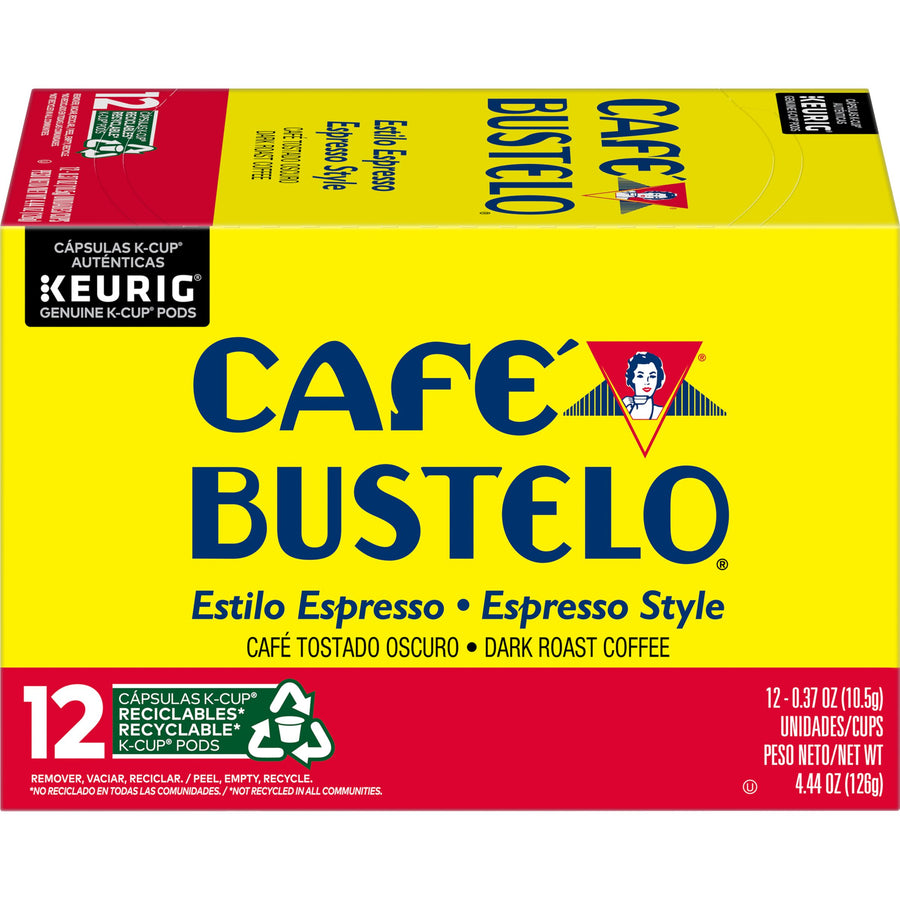 Cafe Bustelo Espresso Style Dark Roast Coffee, K-Cup Pods
