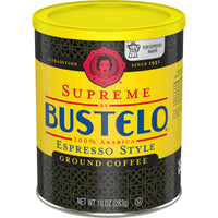 Supreme by Bustelo, Espresso Style Dark Roast, Ground Coffee Can, 10 oz