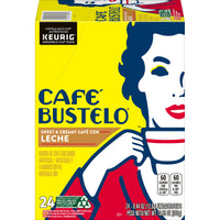 Cafe Bustelo Cafe con Leche, K-Cup Pods, 24 count, Front