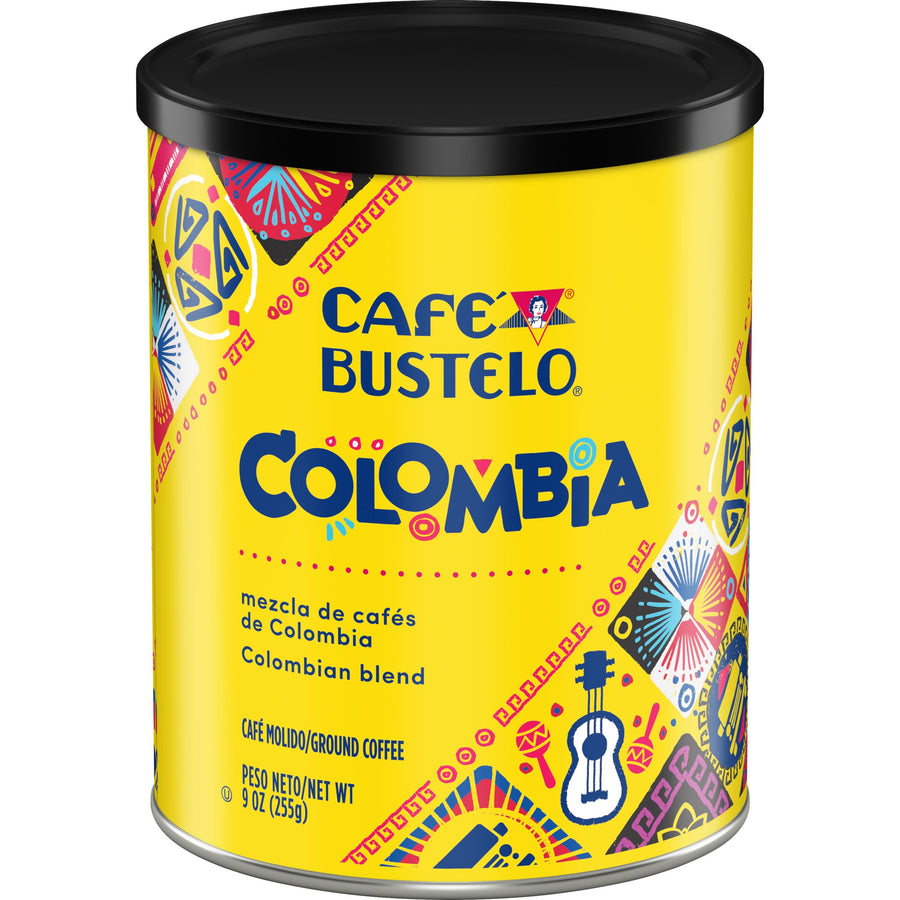Cafe Bustelo Origins Colombia Medium Roast, Ground Coffee Can, 9 oz