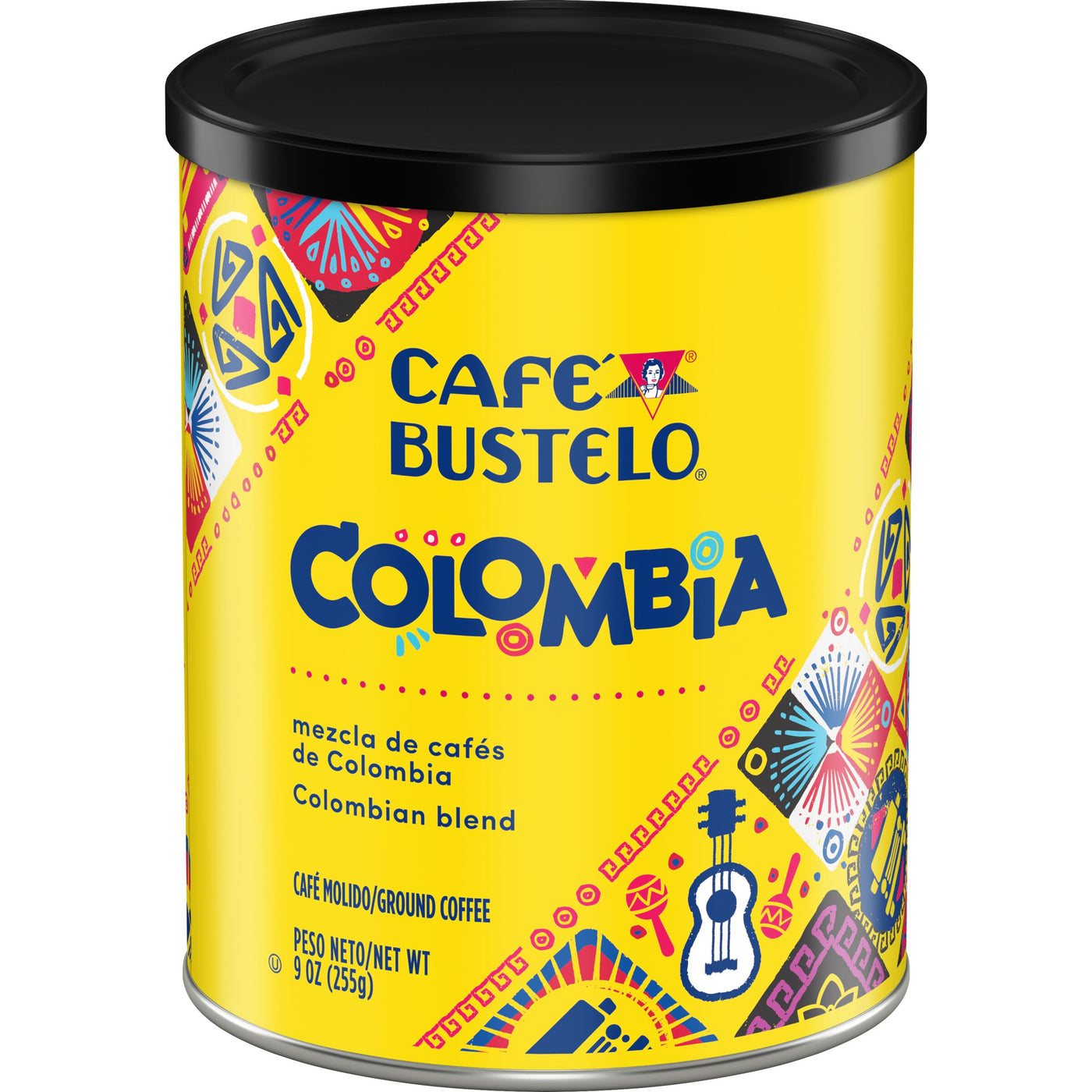 Cafe Bustelo Origins Colombia Medium Roast, Ground Coffee Can, 9 oz
